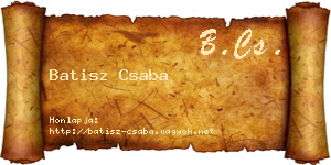 Batisz Csaba névjegykártya